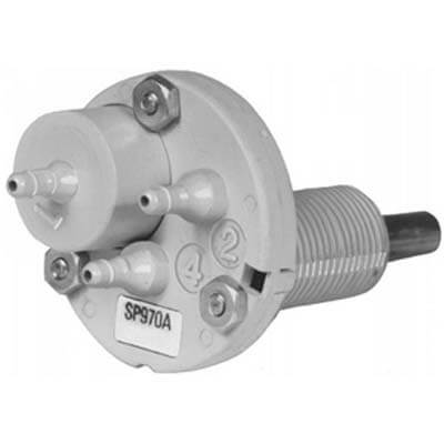 Main product image of 4-port pneumatic manual switch w/ isolated pilot chamber (5 psi span)