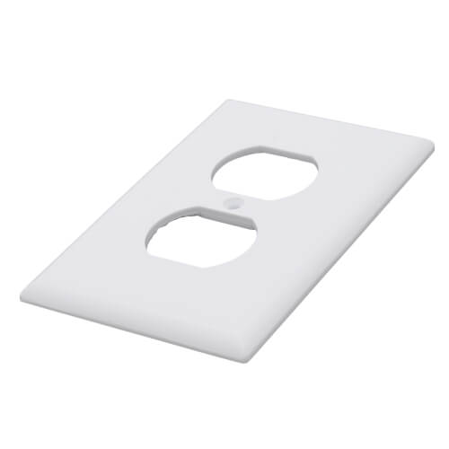 Main product image of 1-Gang Junior-Jumbo Duplex Receptacle Wall Plate - White