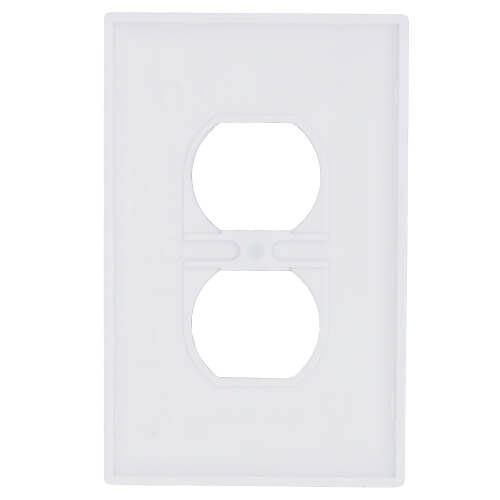 Main product image of 1-Gang Junior-Jumbo Duplex Receptacle Wall Plate - White