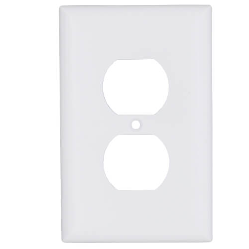 Main product image of 1-Gang Junior-Jumbo Duplex Receptacle Wall Plate - White