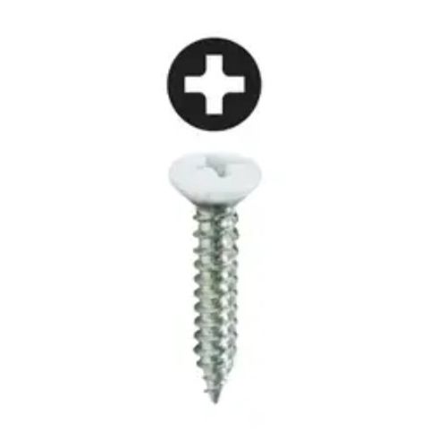 Main product image of #8 x 1-1/2" White Phillips Oval Head Register Screw (Pack of 500)