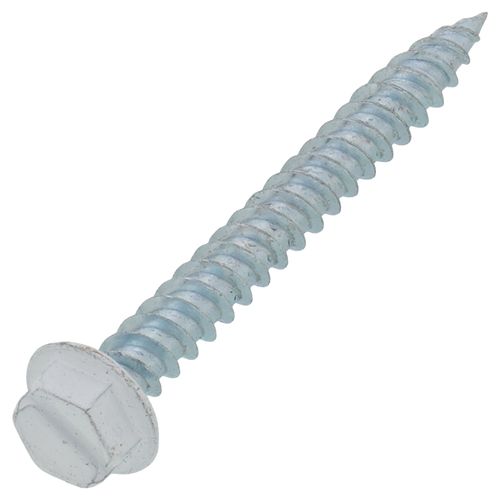 Main product image of #8 x 1-1/2" White Slotted Hex Washer Head Register Screw Tuff Pack (Pack of 300)