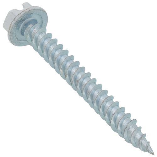 Main product image of #8 x 1-1/2" White Slotted Hex Washer Head Register Screw Tuff Pack (Pack of 300)