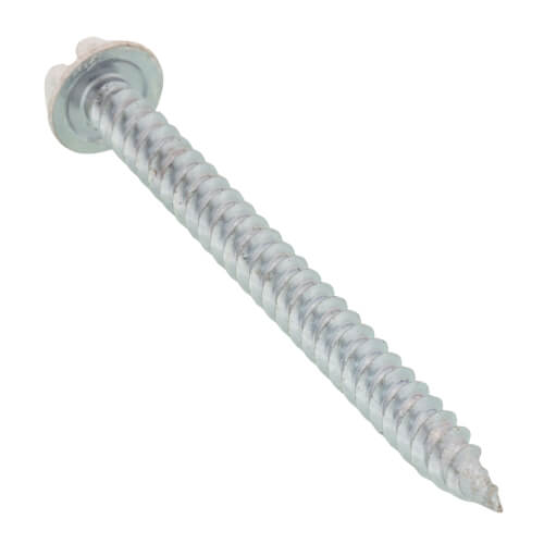 Main product image of #8 x 2" White Slotted Hex Washer Head Register Screw Tuff Pack (Pack of 200)