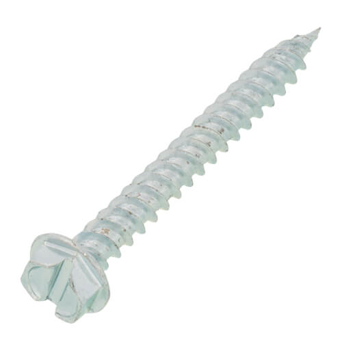 Main product image of #8 x 1-1/2" Slotted Hex Washer Head Metal Piercing Screw Tuff Pack (Pack of 300)