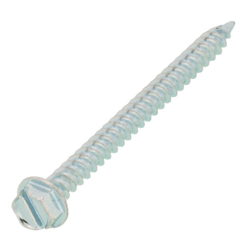 Main product image of #8 x 2" Slotted Hex Washer Head Metal Piercing Screw Tuff Pack (Pack of 200)
