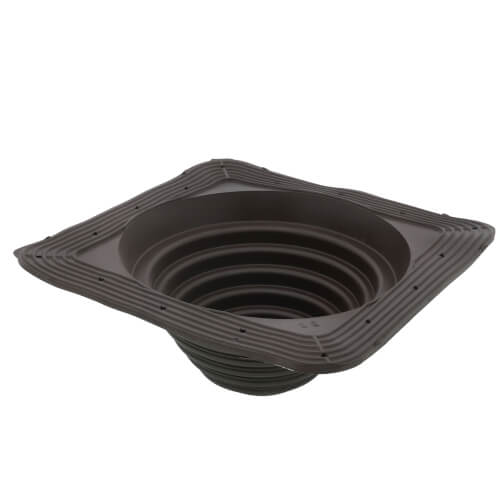 Main product image of Closed to 5-3/4" Square Standard Master Flash for Metal Roofs, Model #3 (Brown EPDM)