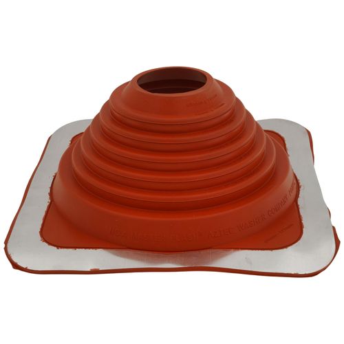 Main product image of 2-3/4" to 7" Square Standard Master Flash for Metal Roofs, Model #4 (Red High Temperature Silicone)