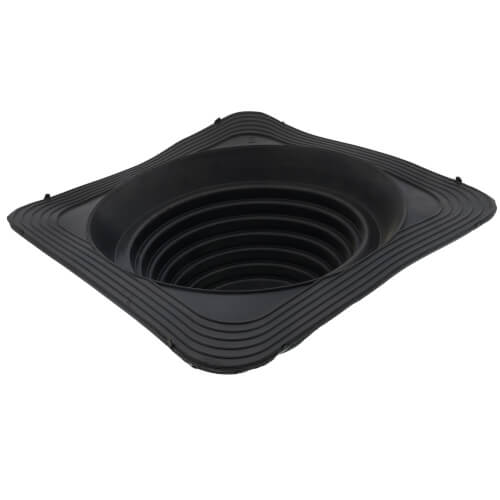 4-3/4" to 10" Square Standard Master Flash for Metal Roofs, Model #6 (Black EPDM)