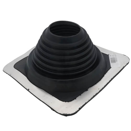 4-3/4" to 10" Square Standard Master Flash for Metal Roofs, Model #6 (Black EPDM)