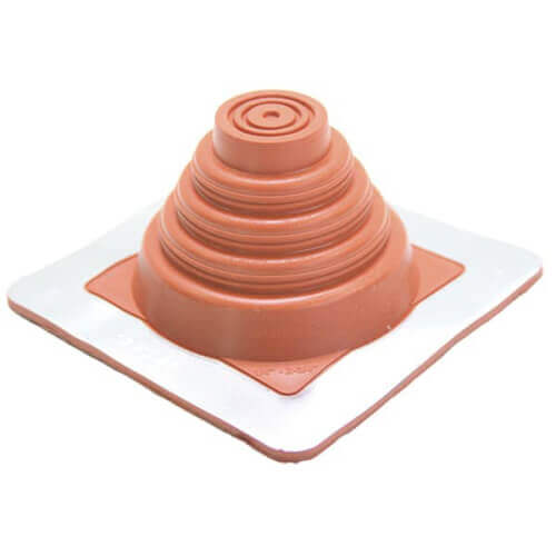 Main product image of 6-3/4" to 12" Square Standard Master Flash for Metal Roofs, Model #8 (Red High Temperature Silicone)