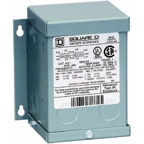 Main product image of 1 Phase, 240 x 480v Input, 120/240v Output, 1/4 kVA, General Purpose Transformer, 3R NEMA, 250SV1B
