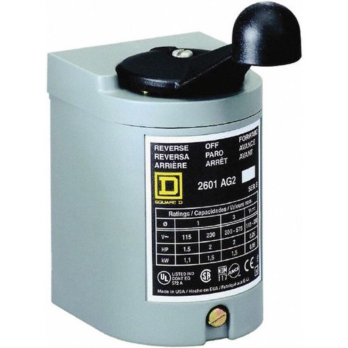 Main product image of 250 VDC, 600 VAC Inputv, Reversing, Drum Switch CSA, RoHS Compliant, UL Listed, 2601BG1