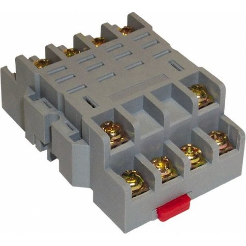Main product image of Relay Socket, Harmony 8501R, 14 pins, double tiered screw clamp terminals, DIN rail/panel mount, 10A, 300V AC, 8501NR34