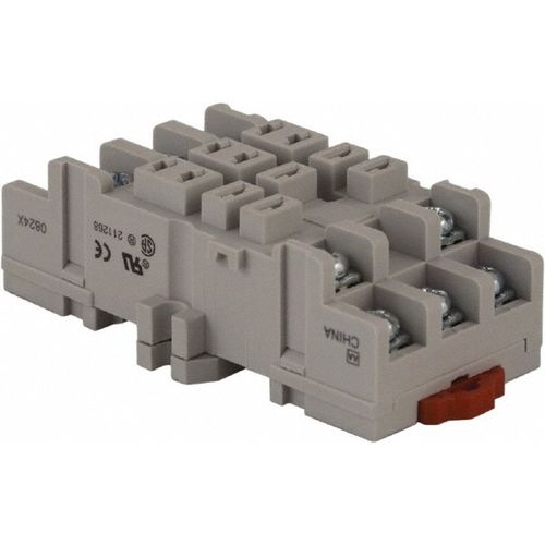 Main product image of 11 Pins, 300 VAC, 15 Amp (UL and CSA), Square Relay Socket DIN Rail Mount, Panel Mount, 2 Tiers, Screw Terminal, 8501NR82B