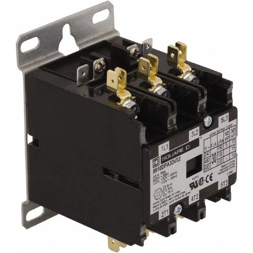 Main product image of 3 Pole, 30 Amp Inductive Load, Definite Purpose Contactor 40 Amp Resistive Rating, 8910DPA33V02U1