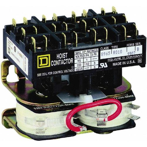 Main product image of 3 Pole, 110v Coil at 50 Hz and 120v Coil at 60 Hz, Reversible Definite Purpose Contactor Phase 1 and Phase 3 Hp, 8965RO10V02