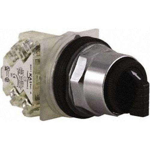 Main product image of Selector Switch, 3 Positions, Maintained , 600Vac, 10 Amp, Black Black, Maintained , Nonilluminated, 9001KS42BH13