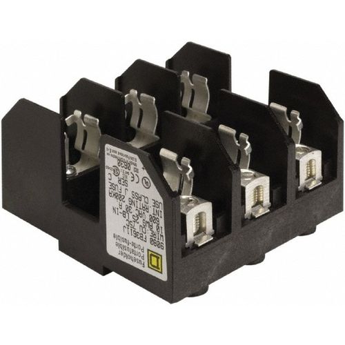 Main product image of 3 Pole, 600 Volt, 30 Amp, Surface Mount Fuse Holder Compatible with CC Class Fuse, 9080FB3611CC
