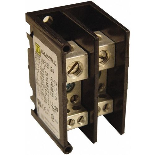 Main product image of 2 Poles, 115 (Copper), 90 Al Amp, Thermoplastic Power Distribution Block 600 VAC, 1 Primary Connection, 9080LBA261104