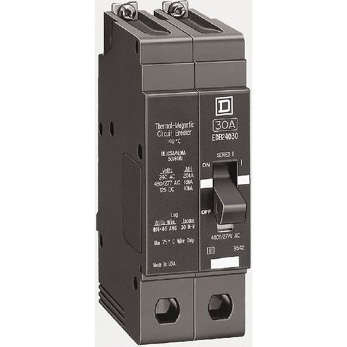 Main product image of 60 Amp, 480Y/277 V, 2 Pole, Bolt On Miniature Circuit Breaker 18 kA Breaking Capacity, 12, 14 AWG, EDB24060