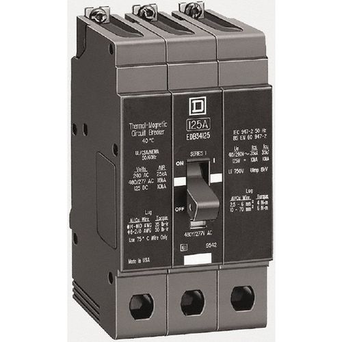 Main product image of 30 Amp, 480Y/277v, 3 Pole, Bolt On Miniature Circuit Breaker 18 kA Breaking Capacity, 12, 14 AWG, EDB34030