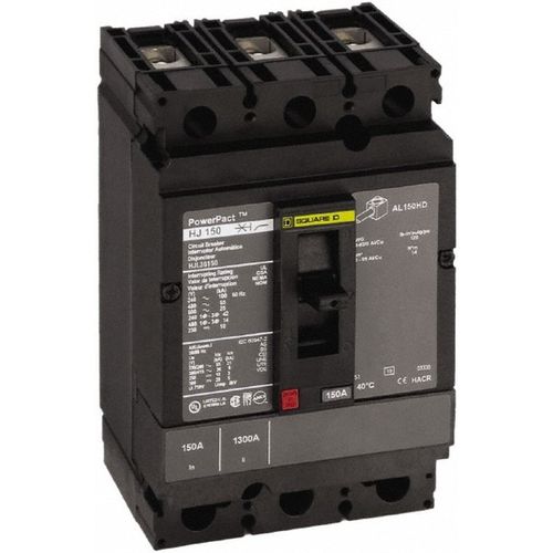 Main product image of 60 Amp, 250 VDC, 600 VAC, 3 Pole, Panel Mount Molded Case Circuit Breaker, HDL36060