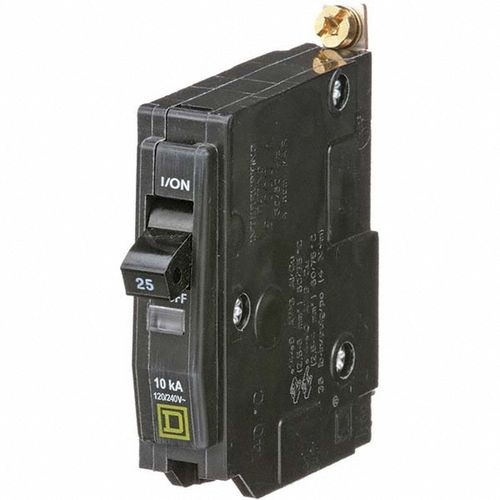 Main product image of 25 Amp, 240 VAC, 1 Pole, Bolt On Miniature Circuit Breaker 14-8 AWG, QOB125