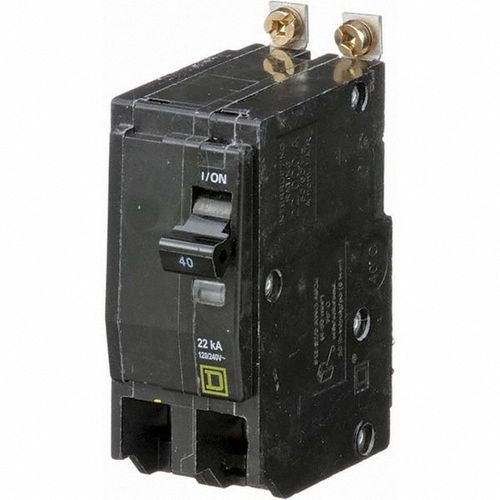Main product image of 40 Amp, 240 VAC, 2 Pole, Bolt On Miniature Circuit Breaker 8-2 AWG, QOB240VH