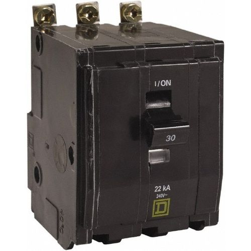 Main product image of 40 Amp, 240 VAC, 3 Pole, Bolt On Miniature Circuit Breaker 8-2 AWG, QOB340VH