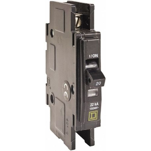 Main product image of 15 Amp, 240 VAC, 1 Pole, Panel Mount Miniature Circuit Breaker 14-2 AWG, QOU115VH