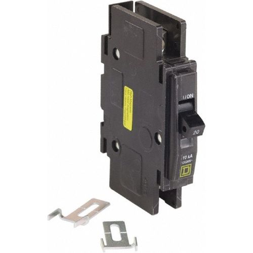 Main product image of 20 Amp, 240 VAC, 1 Pole, Panel Mount Miniature Circuit Breaker 14-2 AWG, QOU120HM