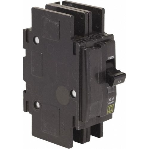 Main product image of 15 Amp, 240 VAC, 2 Pole, Panel Mount Miniature Circuit Breaker, QOU2155283
