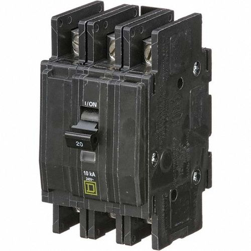 Main product image of 20 Amp, 240 VAC, 3 Pole, Panel Mount Miniature Circuit Breaker 14-2 AWG, QOU320