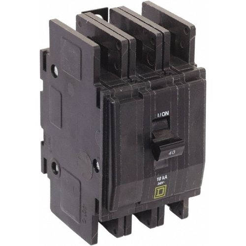 Main product image of 40 Amp, 240 VAC, 3 Pole, Panel Mount Miniature Circuit Breaker, QOU3405283