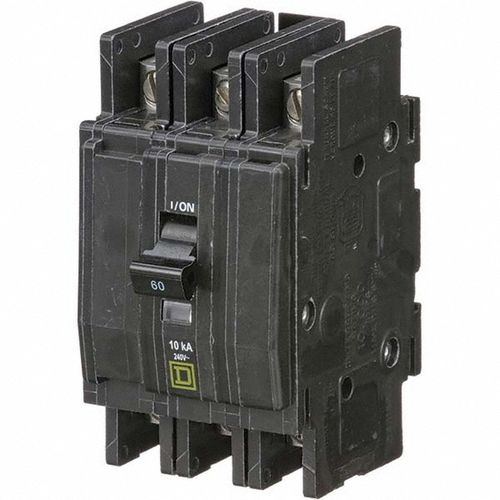 Main product image of 60 Amp, 240 VAC, 3 Pole, Panel Mount Miniature Circuit Breaker 14-2 AWG, QOU360
