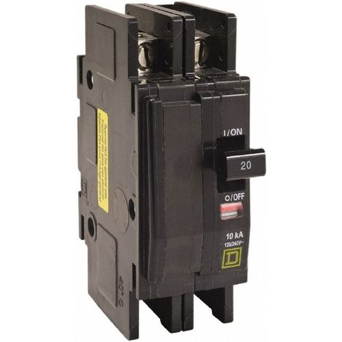 Main product image of 60 Amp, 120/240 VAC, 2 Pole, DIN Rail Mounted, Flush Mount, Surface Mount Miniature Circuit Breaker, 10 kA at 120/240 VAC , 14-2 (Aluminum), 14-2 (Copper) AWG,QOUQ260
