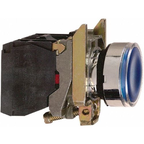 Main product image of Push-Button Switch, 0.87" Mounting Hole Dia, Momentary NO/NC, 24VAC/VDC, Illuminated, LED, XB4BW36B5