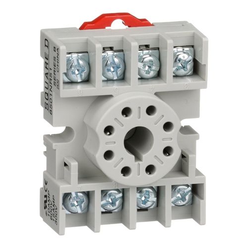 Main product image of 8 Pin, 300 VAC, 10 Amp, Type N, DIN Rail/Panel Mount Plug in Relay Socket, 8501NR51B