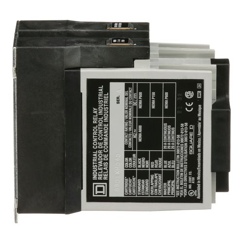 Main product image of 4 N/O Electromechanical General Purpose Relay, Screw Clamp (20A at 600VAC, 110/120VAC Coil), 8501XMO40V02