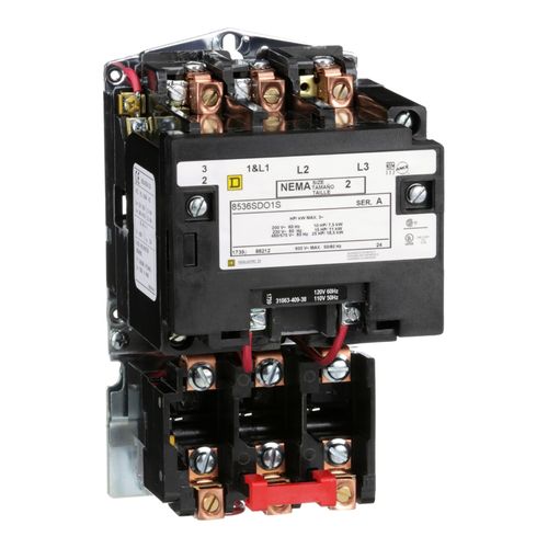 Main product image of NEMA Motor Starter, Nonreversing, Open (Size 2, 45A, 25HP at 460VAC, 3 Phase), 8536SDO1V02S