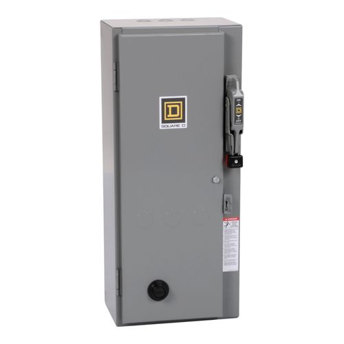 Main product image of NEMA Combination Starter, 30A Fusible Disconnect (Size 1, 27A, 5HP at 240VAC, 3 Phase, NEMA 1), 8538SCG12V02S