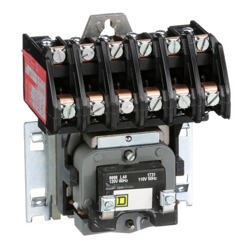 Main product image of 6 Pole N/O Electrically Held Lighting Contactor (30A, 600V, 110/120VAC Coil), 8903LO60V02