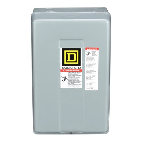 Main product image of 4 Pole N/O Mechanically Held Lighting Contactor, NEMA 1 (30A, 600V, 110/120VAC Coil), 8903LXG40V02