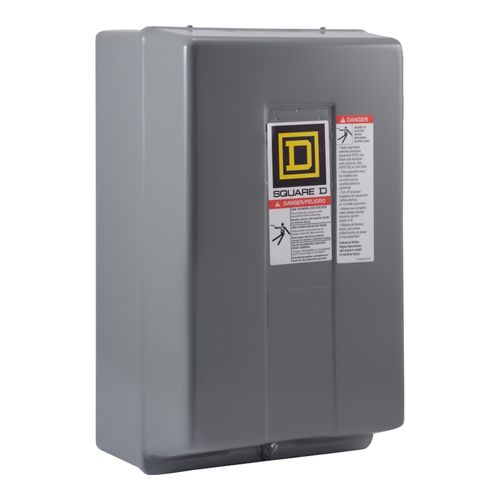 Main product image of 8 Pole N/O Mechanically Held Lighting Contactor, NEMA 1 (30A, 600V, 110/120VAC Coil), 8903LXG80V02
