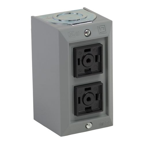 Main product image of Momentary 2NO/2NC 2-Operator Projecting Push Button, No Legend, NEMA 1 Push-Button Control Station, 9001BG214