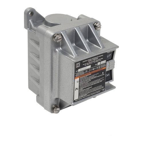 Main product image of Momentary NO 2-Operator Flush Push Button, Up Legend, NEMA 7 & 9 Push-Button Control Station (Gray), 9001BR208