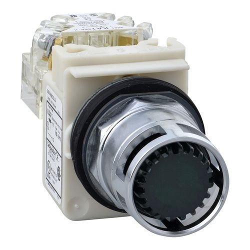 Main product image of 30mm Mounting Hole Dia. Momentary (MO) NC/NO 600VAC Illuminated Push-Button Switch (Green), 9001K3L1GH13