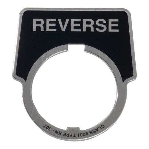 Main product image of 1-3/4" Wide Aluminum Legend Plate, Reverse, 30mm Hole Dia. (Black), 9001KN307