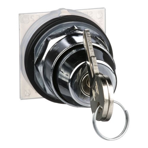 Main product image of 3-Position Maintained (MA) 600V Cam C Keyed With Key Withdrawal In Any Position, NEMA 1, 2, 3, 3R, 4, 6, 12 & 13 Selector Switch (Black), 9001KS43K10